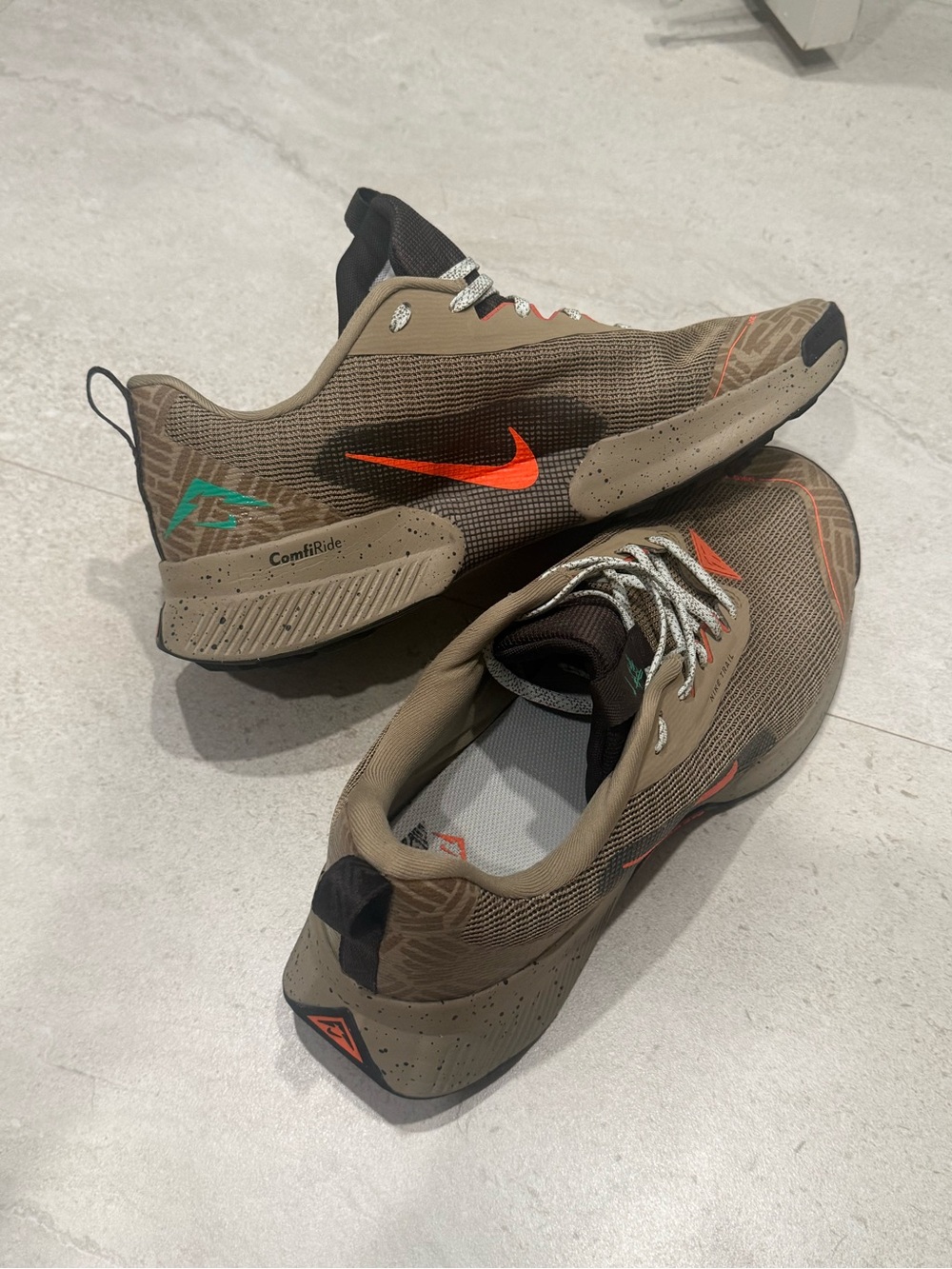 Nike Juniper Trail 3 Trail Running Shoes - Khaki/Orange - Men’s Size 12
